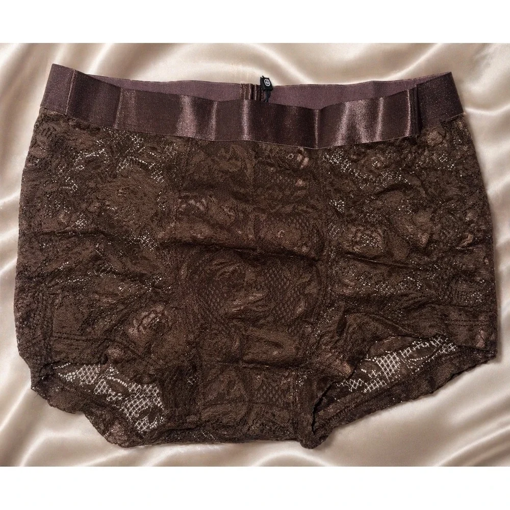 Cosabella Brown Never Say Never Lace Classic Trunk‎ Boxer Brief Size XL NEW